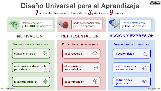 Figura 1: Principios del dua (diseño universal del aprendizaje)