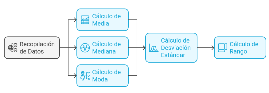  Ilustración 5: Procedimientos de estadística descriptiva -Fuente: Imagen elaborada con Napkin.IA. (19 de enero de 2025)