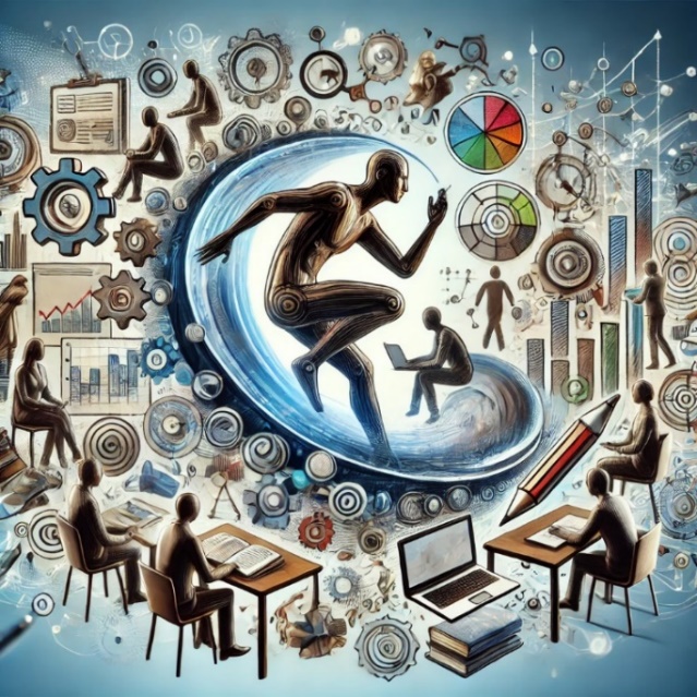 Figura 1: Ejemplo de cómo se visualiza la flexibilidad metodológica en la investigación cualitativa - Fuente: OpenAI (2024).