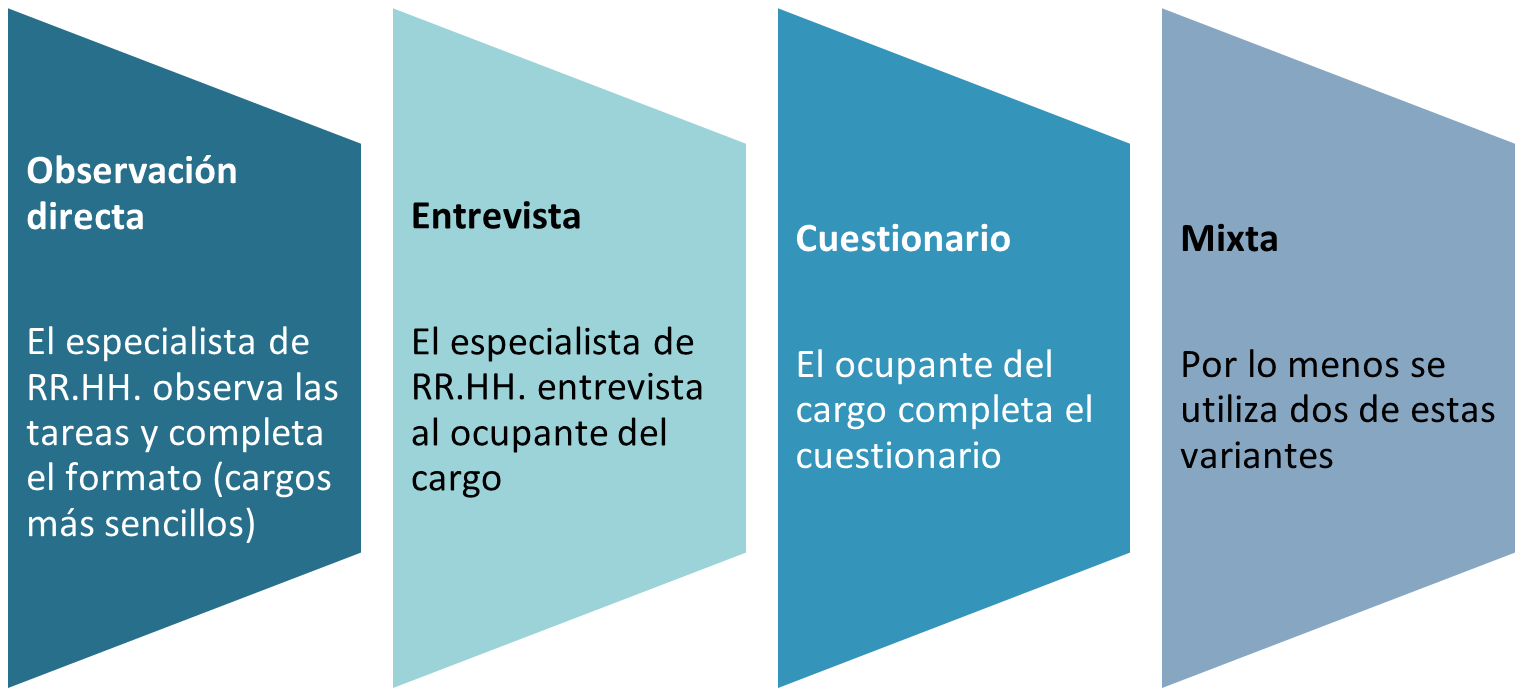 Figura 5: Métodos para reunir información del perfil de cargo