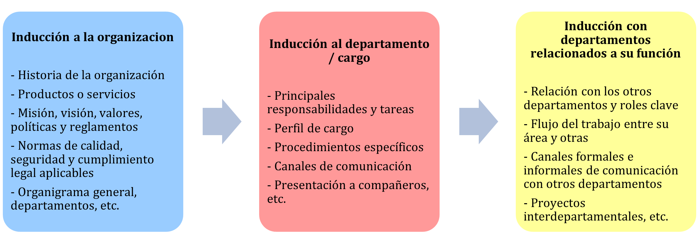 Figura 6: Planificación de la inducción de personal