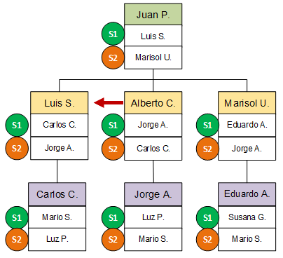 Figura 4. Plan de sucesiones para un área con dos opciones - Fuente: Adaptación 