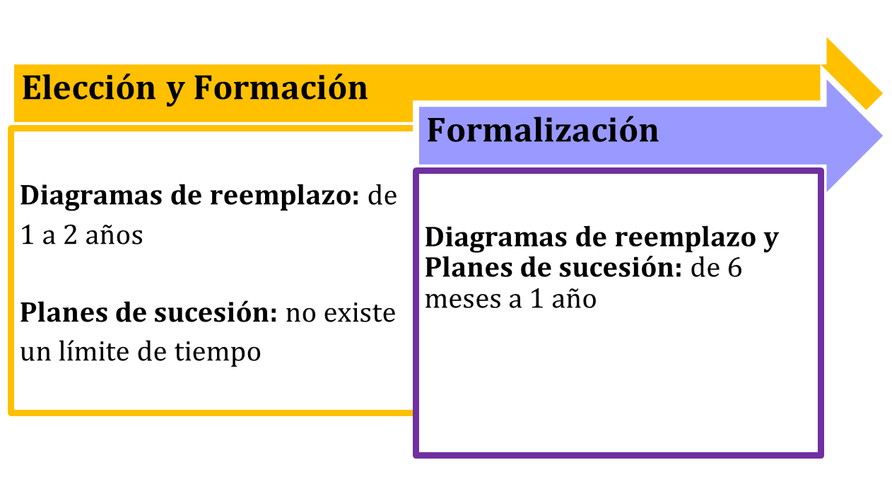 Figura 6. Etapas de diagramas de reemplazo y planes de sucesión - Adaptación 