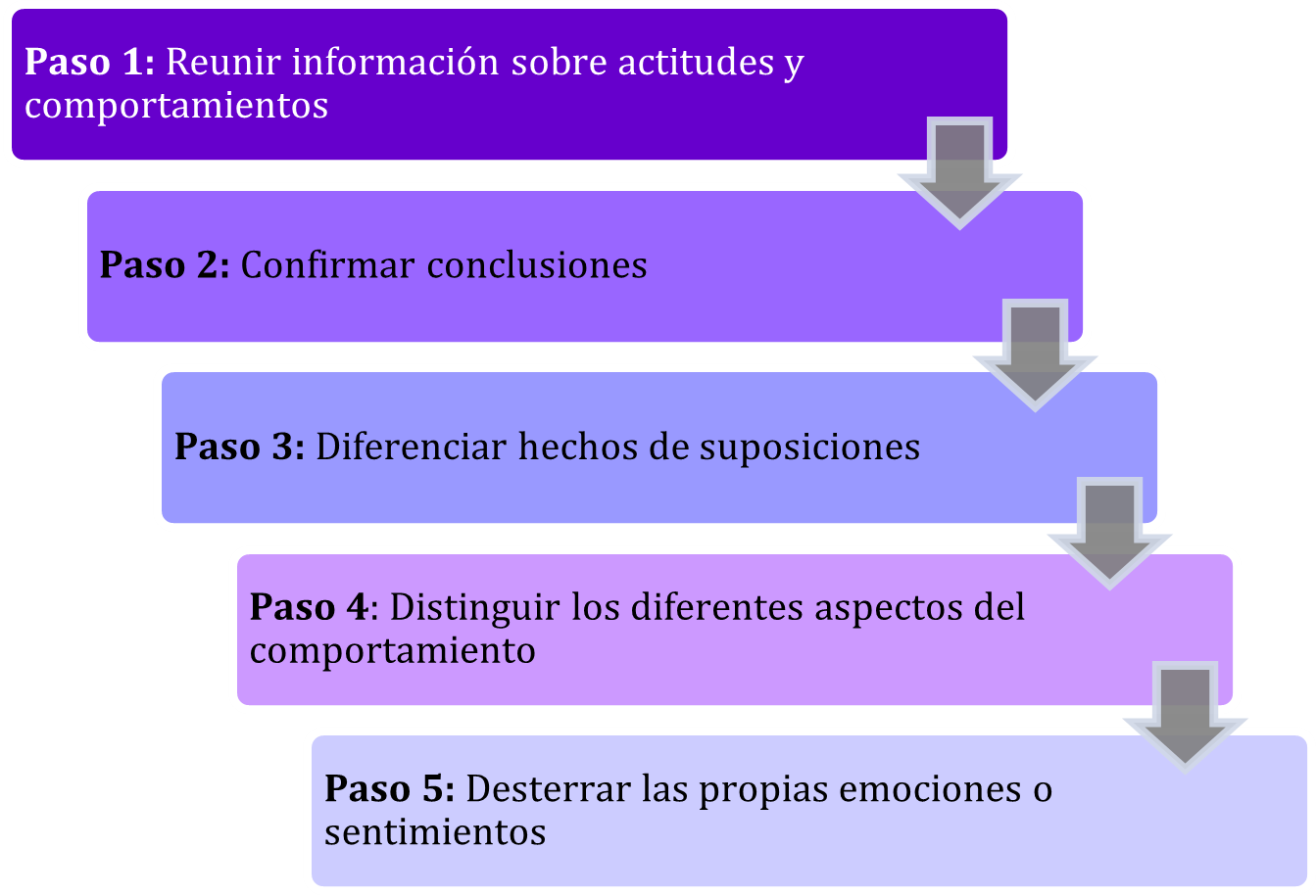 Figura 5. Cómo evitar las distorsiones en la percepción