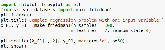 Dataset make_friedman1
