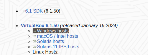 Descarga VirtualBox