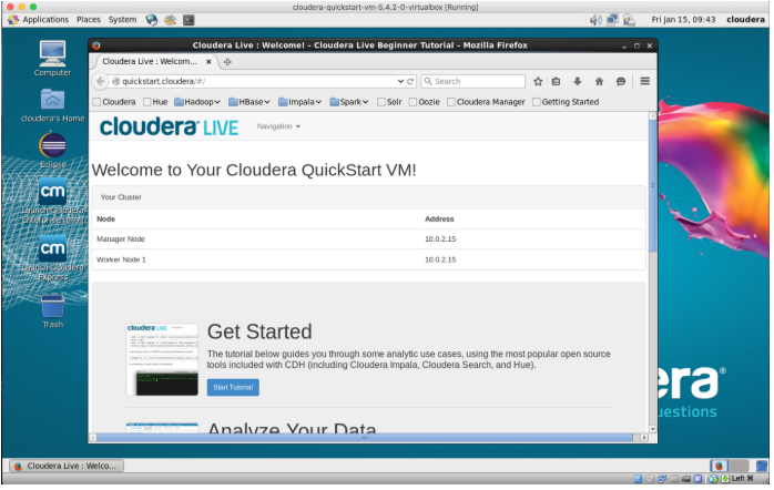 Máquina virtual Cloudera