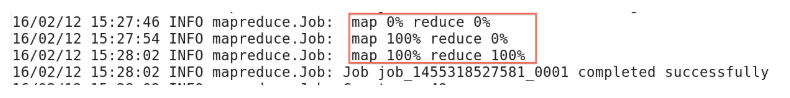Progreso ejecución Hadoop