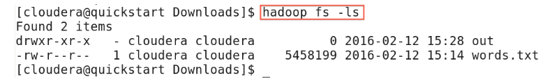 Directorio de salida WordCount