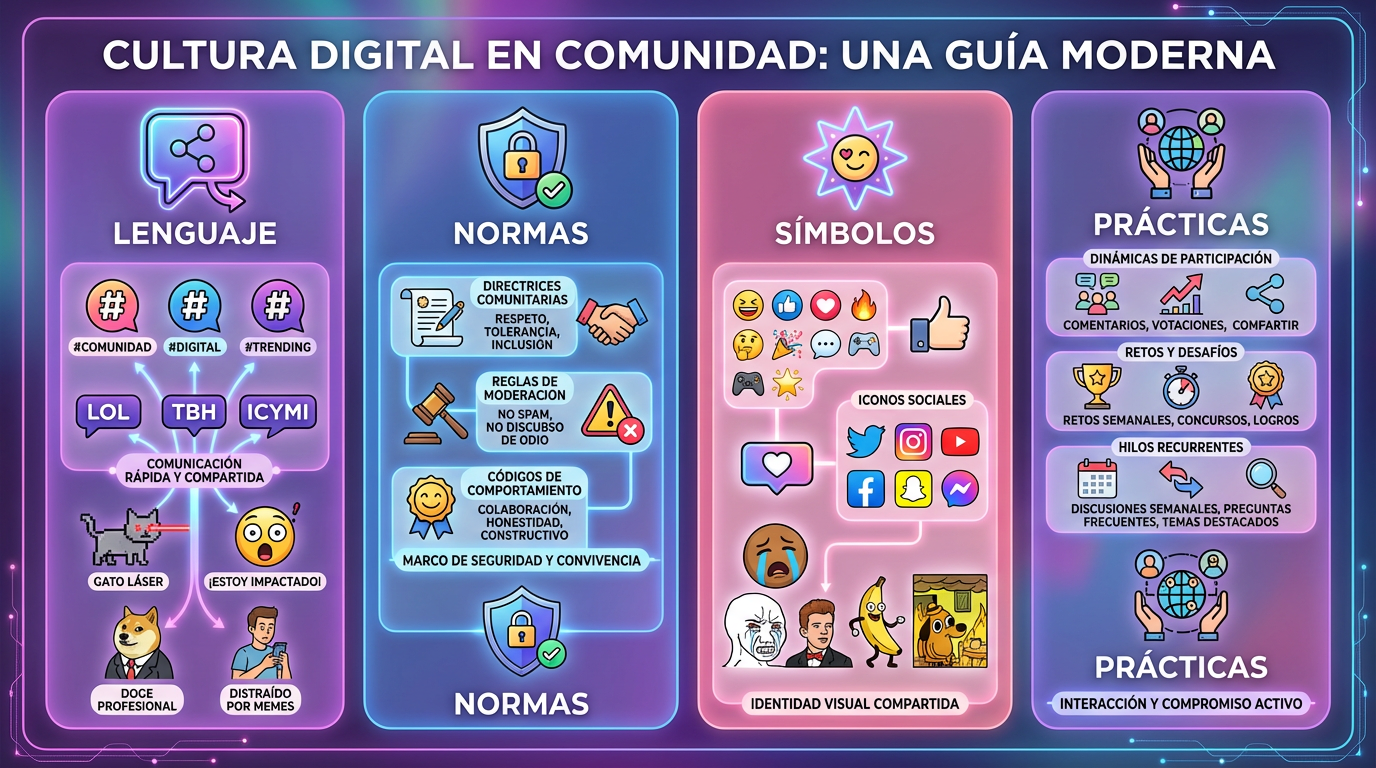 Guía moderna de la cultura digital en comunidades virtuales