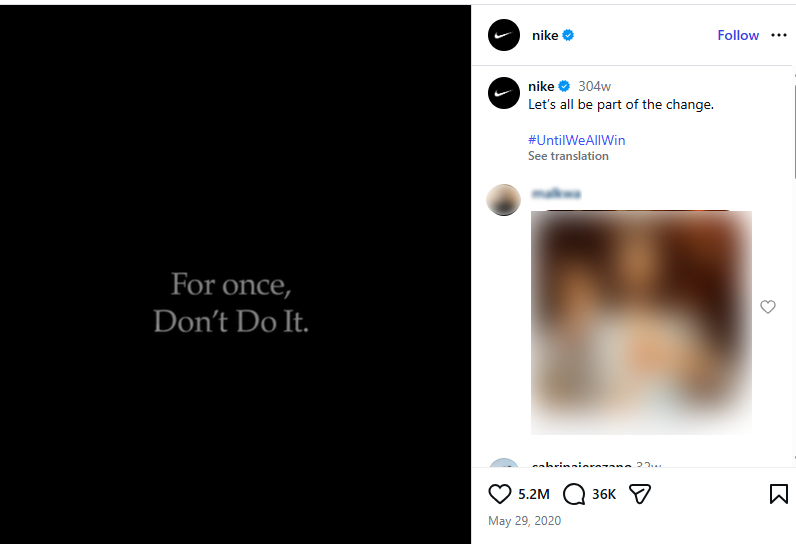 Campaña de Nike #Until We All Win
