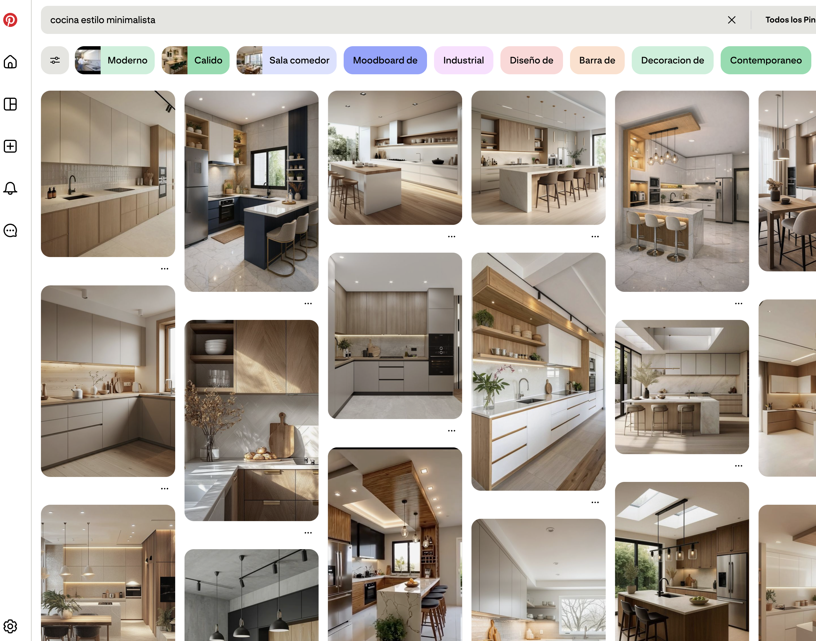 Búsqueda en Pinterest – Cocina estilo minimalista